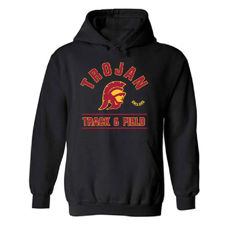USC - NCAA Women's Track & Field : Simone Ballard - Classic Fashion Shersey Hooded Sweatshirt Hoodie with Drop Shoulder Relaxed Streetwear