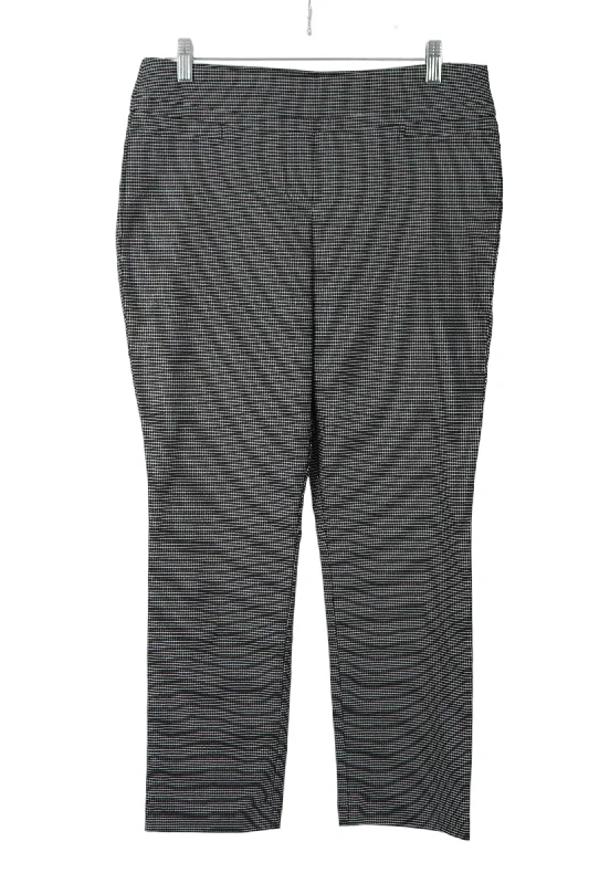 Hilary Radley Black Plaid Stretch Office Pant | 10 Casual Track Pants