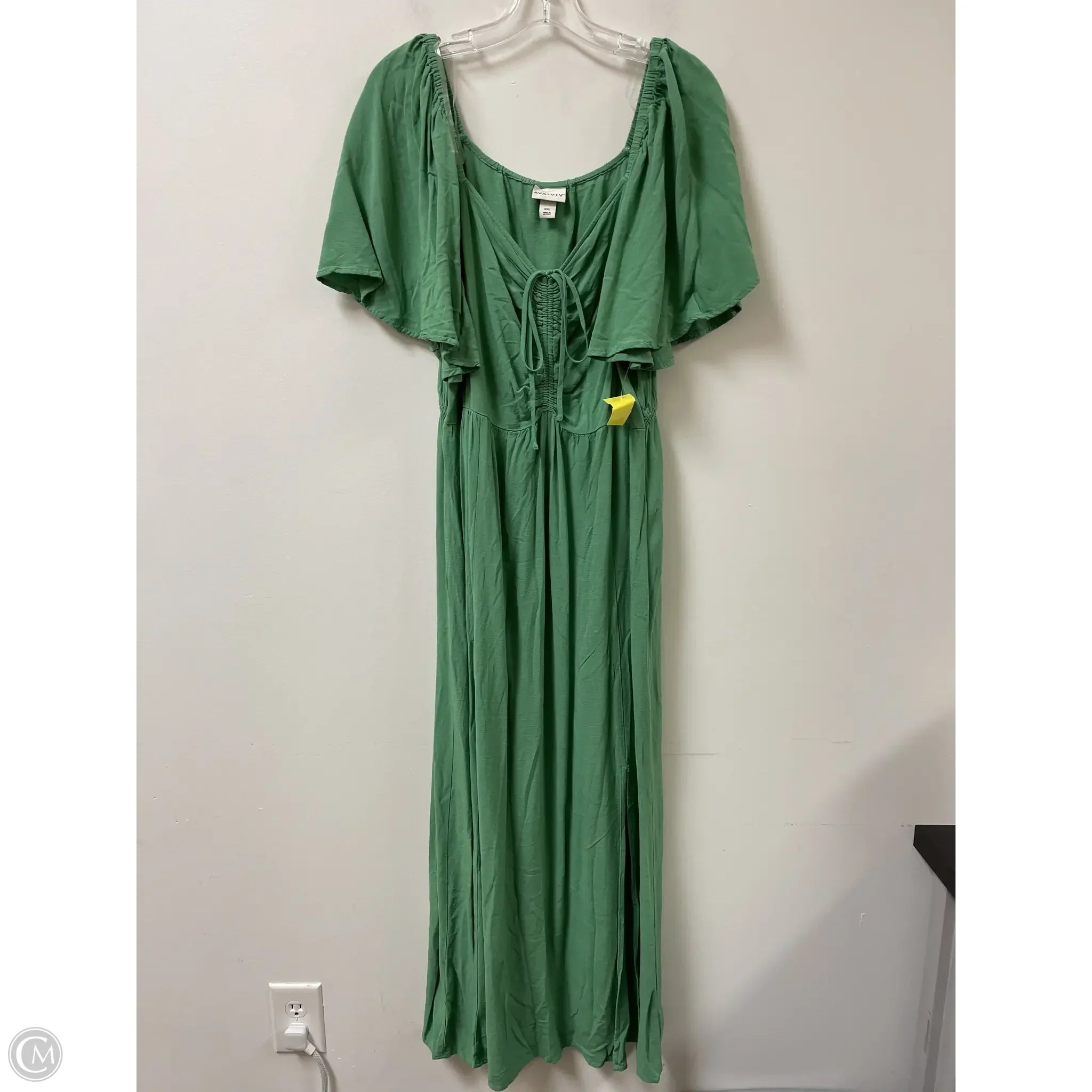 Dress Casual Maxi By Ava & Viv In Green, Size: 2x Tunics Evening elegant