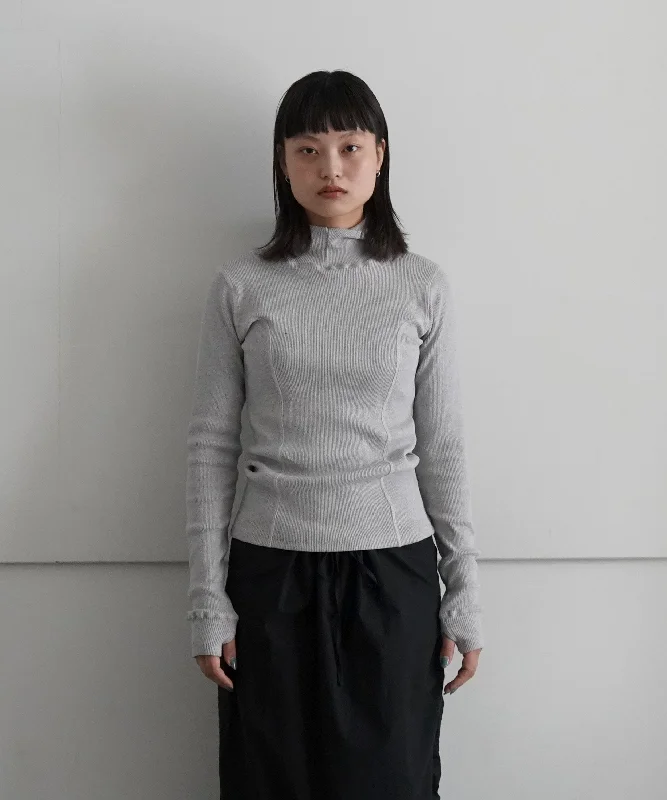 BASERANGE HANIFA HOODIE "GREY MELANGE" Hoodie with Elastic Waist Stretchable Comfortable