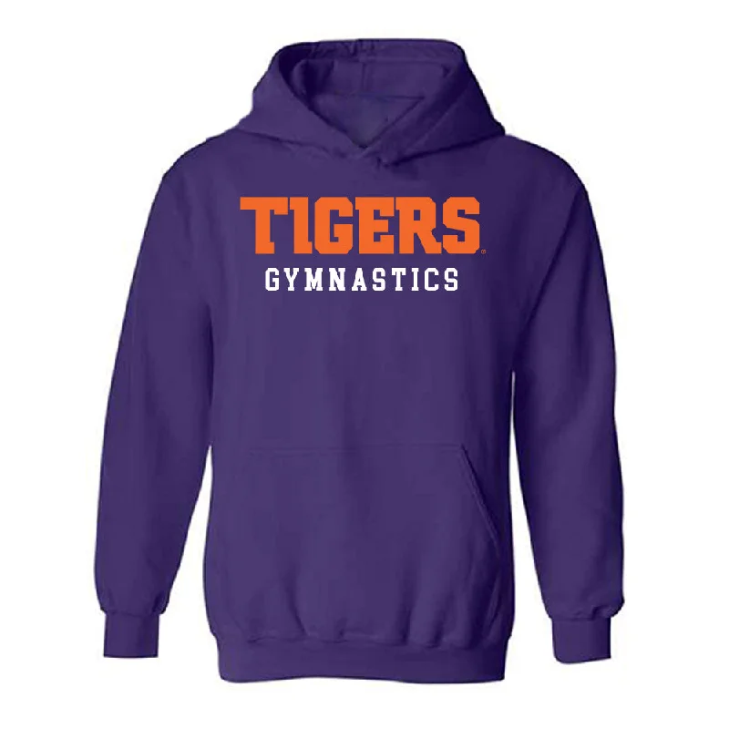 Clemson - NCAA Women's Gymnastics : Gabrielle Clark - Classic Shersey Hooded Sweatshirt Hoodie with Turtle Neck Cozy Winter