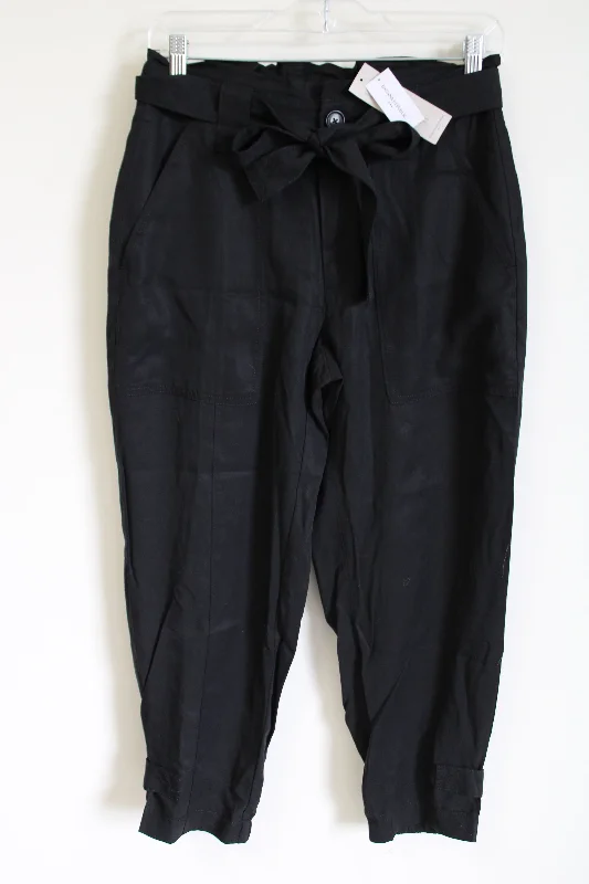 NEW Banana Republic Black Paperbag Pant | 4 Petite Elegant Trouser Pants