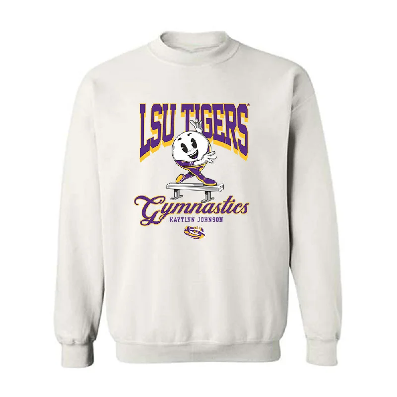 LSU - NCAA Women's Gymnastics : Kaytlyn Johnson - Crewneck Sweatshirt Hoodie with Cropped Fit Short Trendy