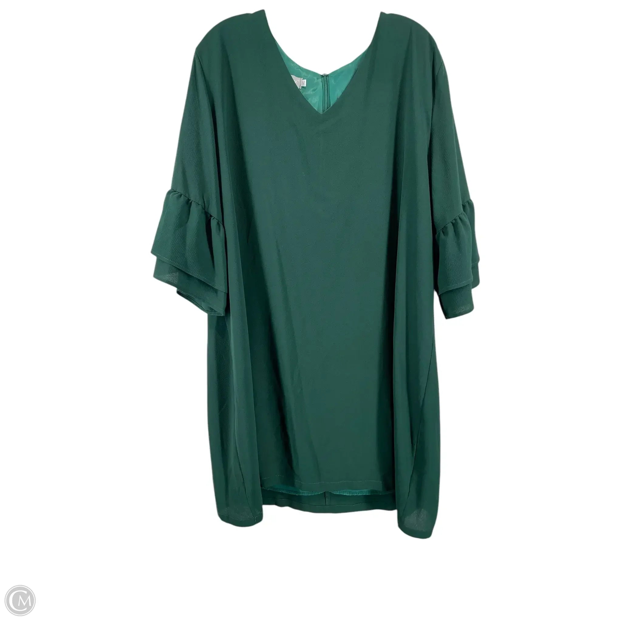 Dress Casual Short By Clothes Mentor In Green, Size: 3x Tunics Hiking breathable