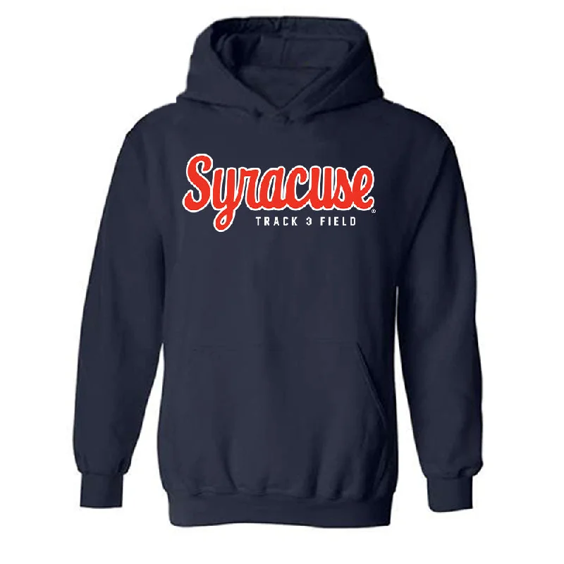 Syracuse - NCAA Women's Track & Field : Olivia Etienvre - Classic Shersey Hooded Sweatshirt Hoodie with Ribbed Neckline Snug Warm