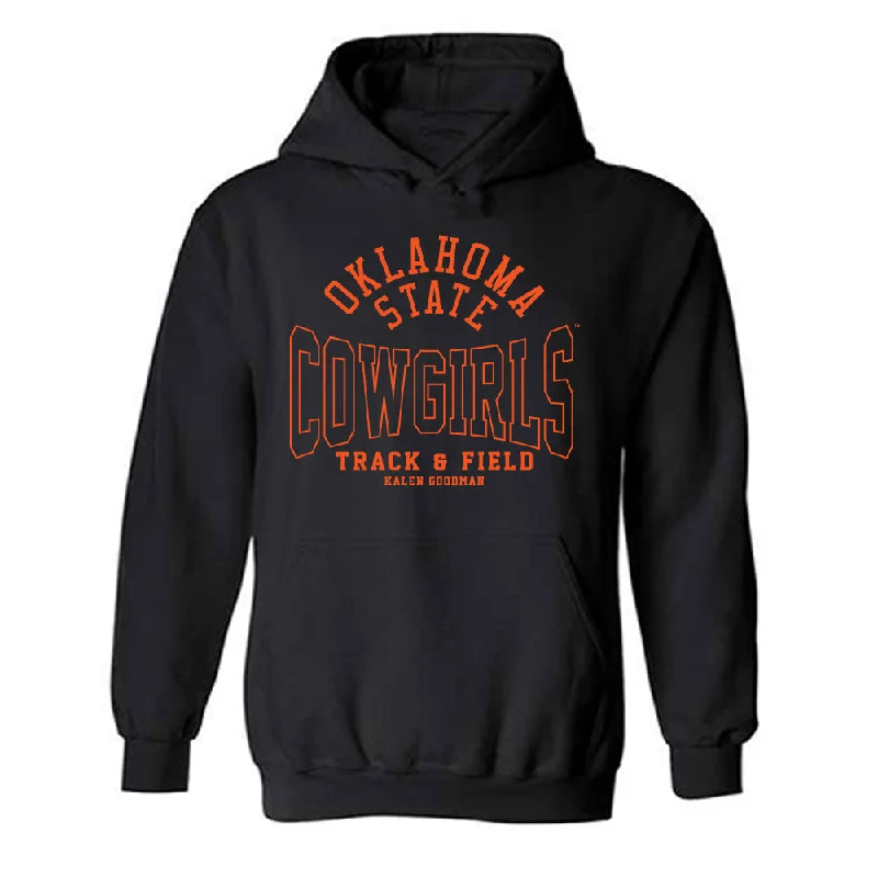 Oklahoma State - NCAA Women's Track & Field : Kalen Goodman - Classic Fashion Shersey Hooded Sweatshirt Hoodie with Hem Elastic Stretchable Comfortable