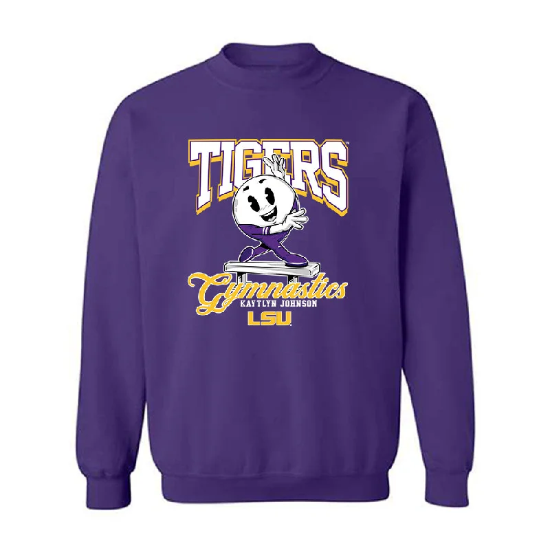 LSU - NCAA Women's Gymnastics : Kaytlyn Johnson - Crewneck Sweatshirt Hoodie with Cuffed Sleeves Snug Secure