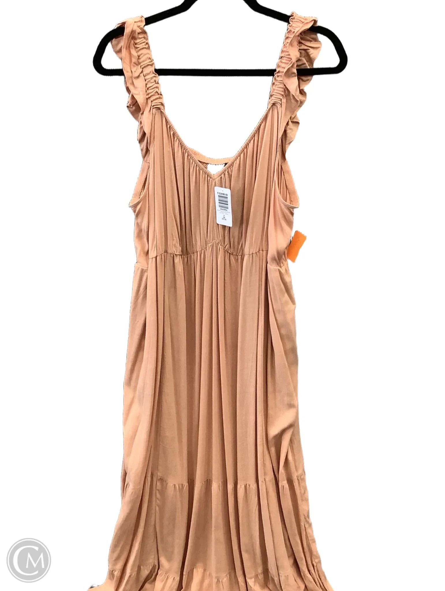 Dress Casual Midi By Torrid In Orange, Size: 3x Tunics Polka dots