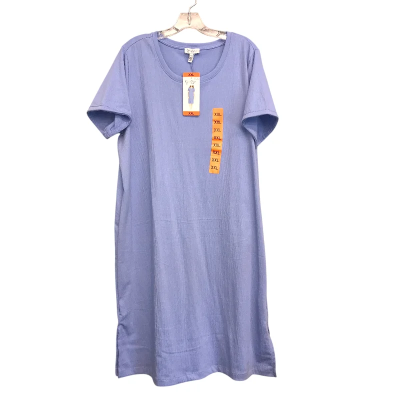 Dress Casual Short By Jessica Simpson In Blue, Size:1X Tunics Practical durable