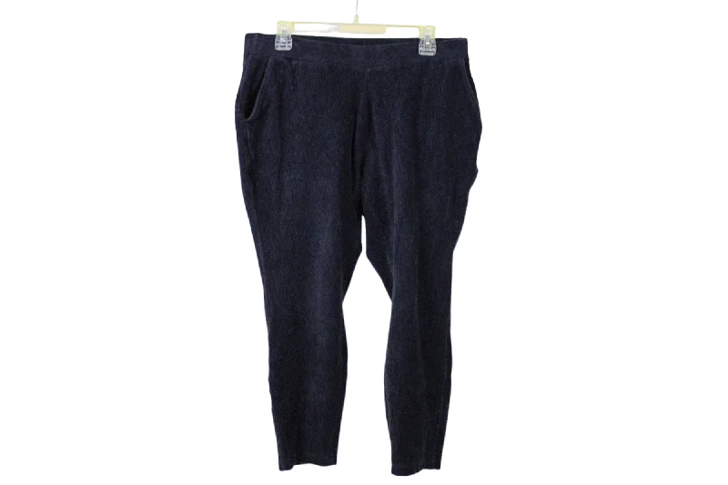 Lands' End Blue Soft Corduroy Pant | XL (18) Petite Fashionable Sporty Pants