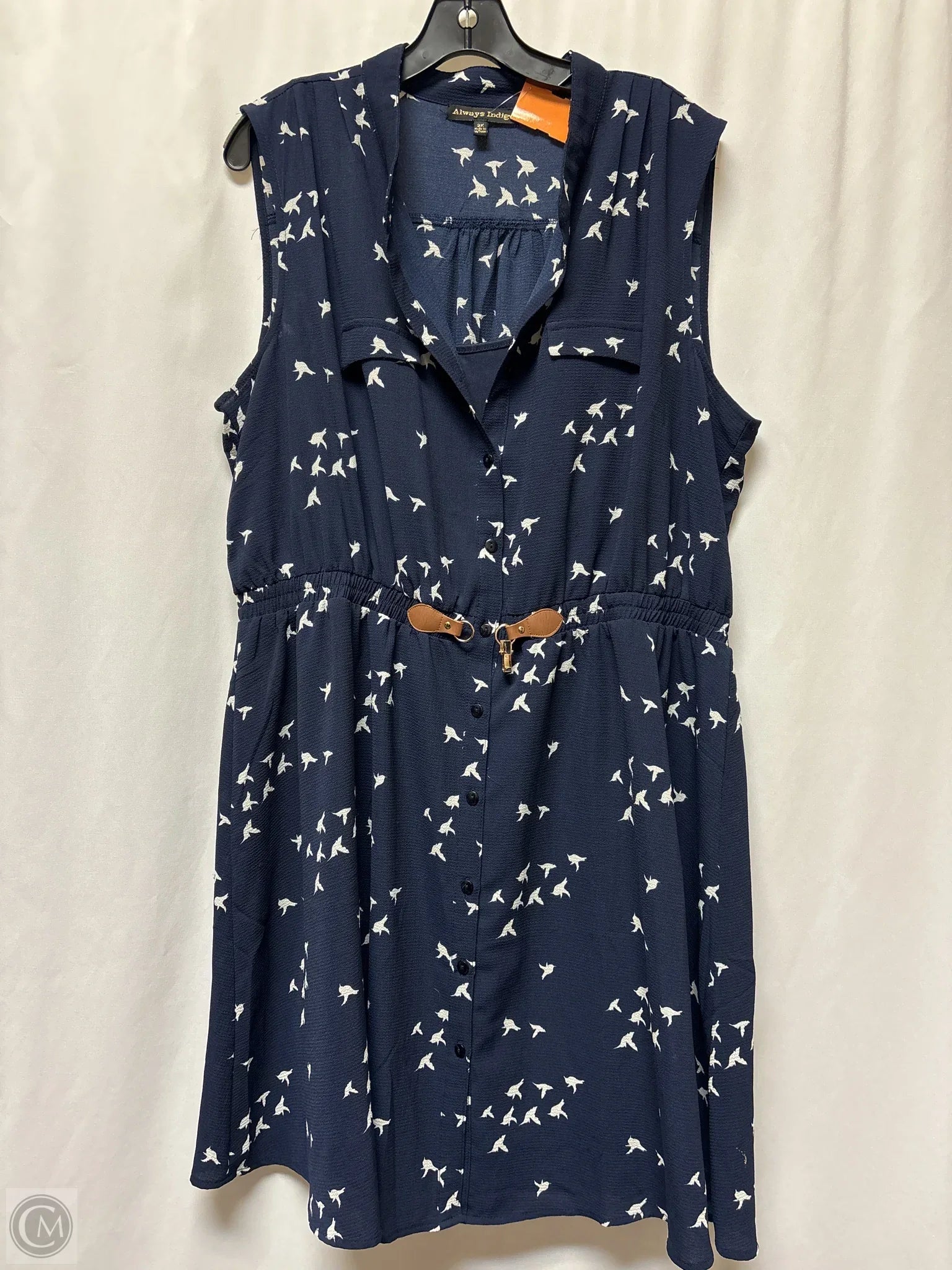 Dress Casual Midi By Clothes Mentor In Navy, Size: 3x Tunics Sale discount