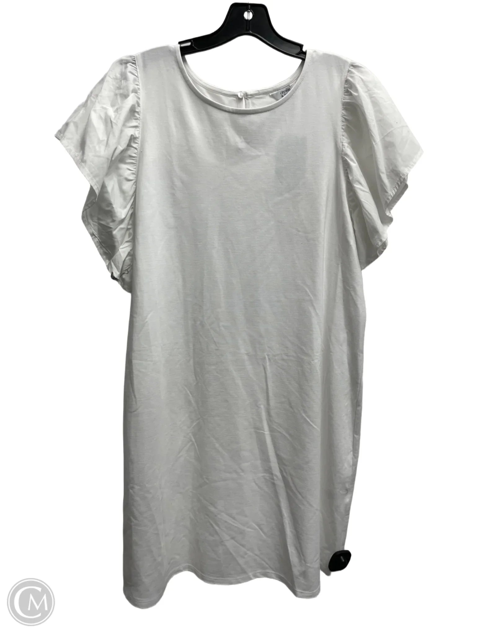 Dress Casual Short By Crown And Ivy In White, Size: Xl Tunics Sophisticated sleek