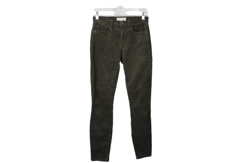 Gap True Skinny Green Corduroy Pants | 26R/2 Stylish Casual Pants