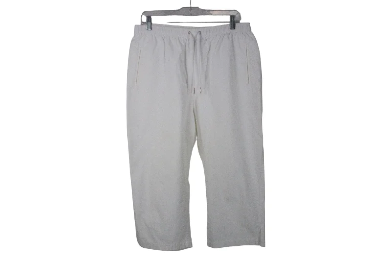 Hasting & Smith White Capri Pant | L Stylish Slim Trousers