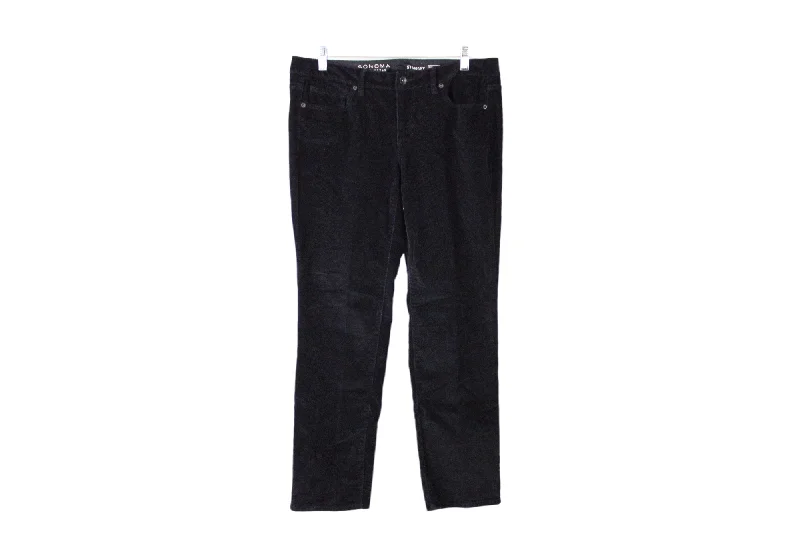 Sonoma Straight Black Corduroy Pants | 10 Petite Chic Black Leggings