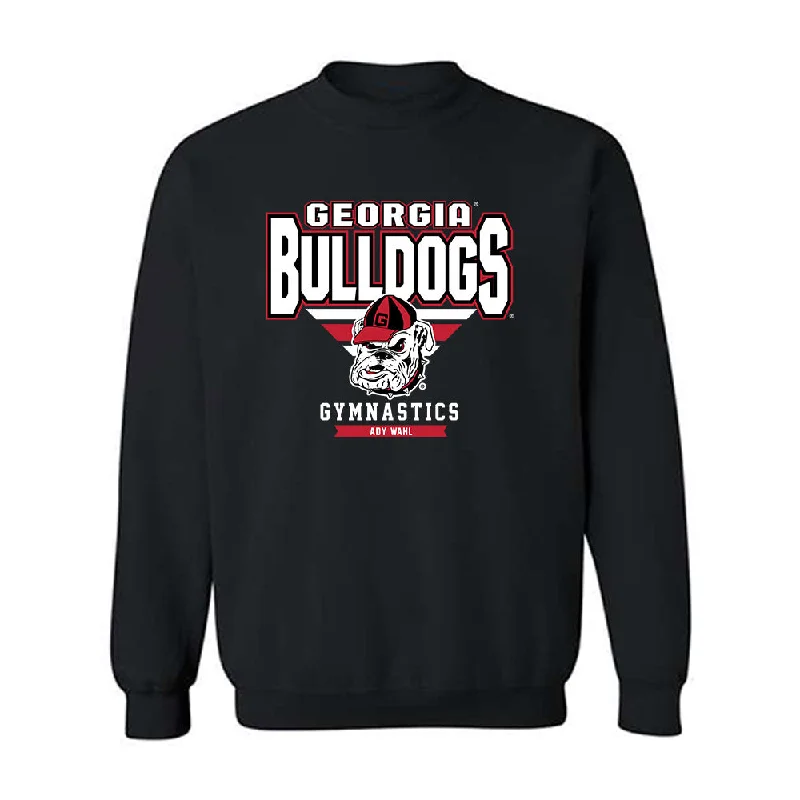 Georgia - NCAA Women's Gymnastics : Ady Wahl - Classic Fashion Shersey Crewneck Sweatshirt Hoodie with Hem Patch Decorative Personalized