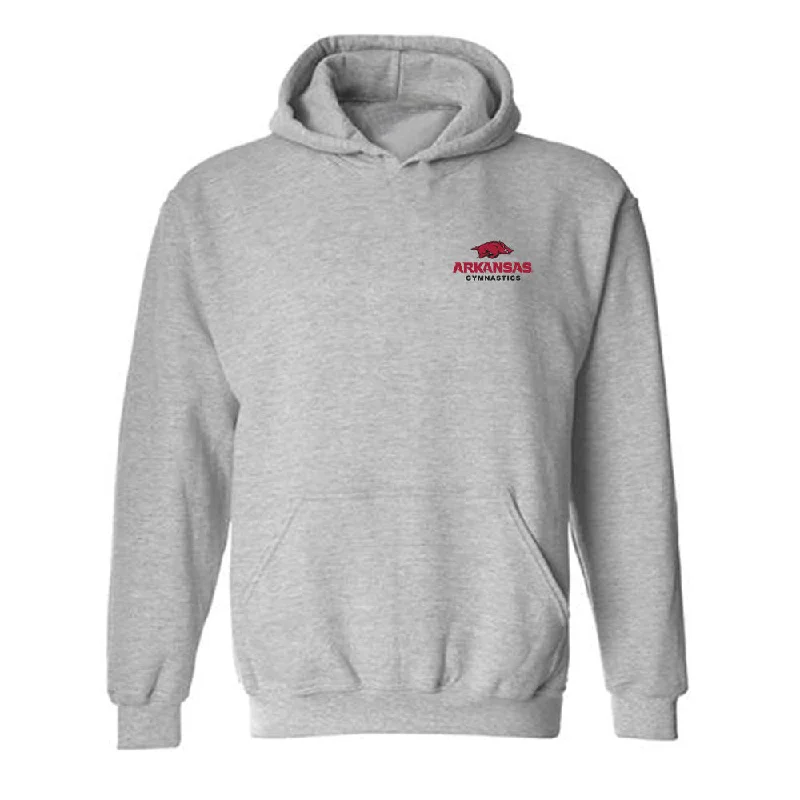Arkansas - NCAA Women's Gymnastics : Madelynn Jones - Hooded Sweatshirt Hoodie with Contrast Stitching Detailed Premium