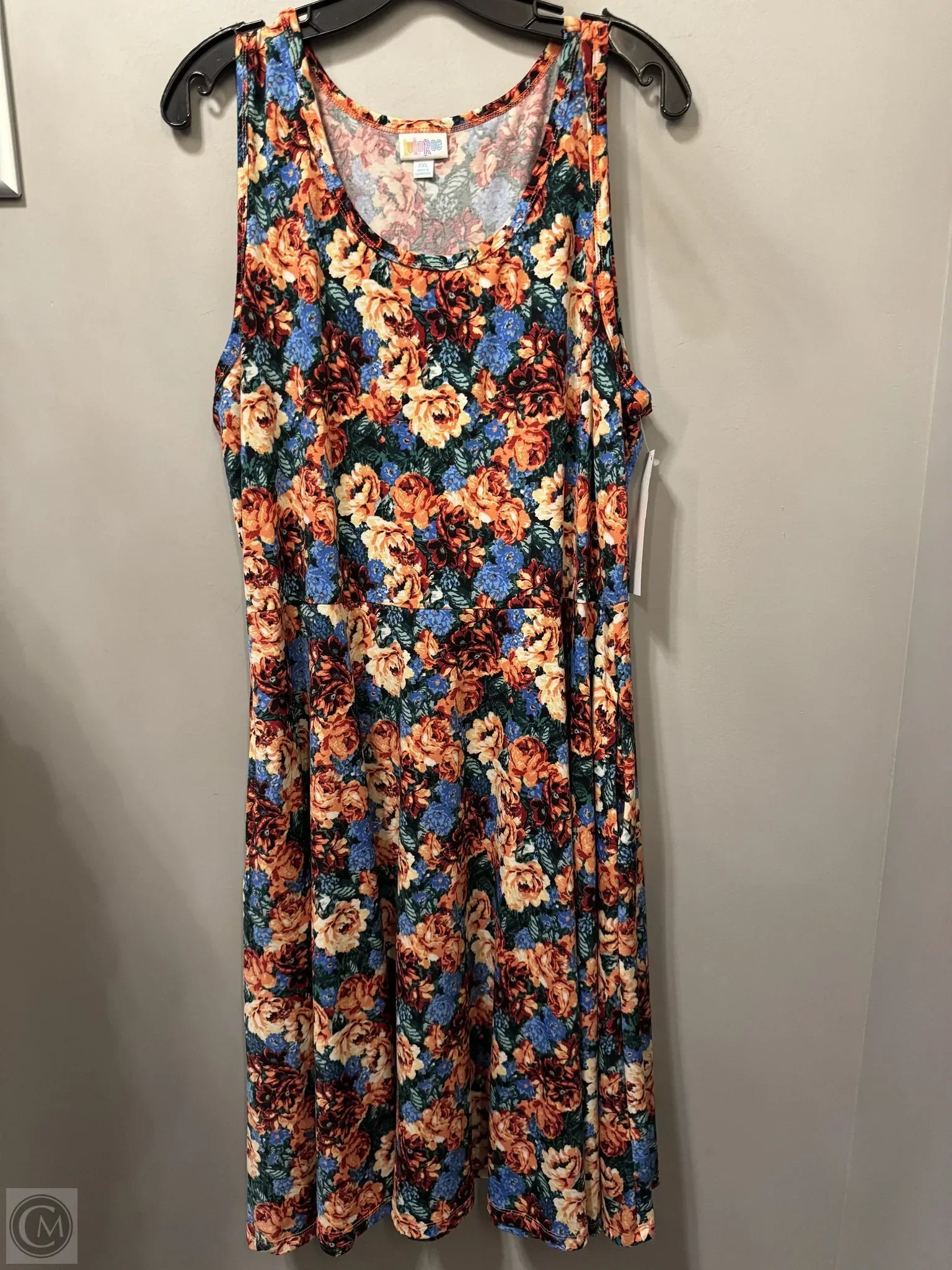 Dress Casual Midi By Lularoe In Blue & Green, Size: 2x Tunics Summer linen