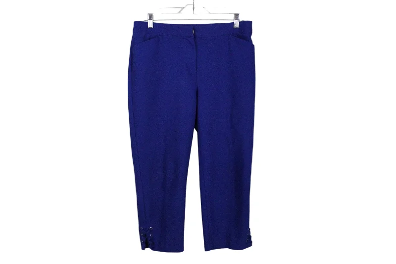 Ruby Rd. Cobalt Blue Capri Pants | 8 Relaxed Casual Leggings