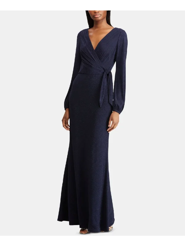 Long Sleeve V Neck Full-Length Sheath Evening Dress Tunics Fleece cozy