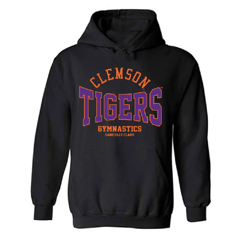 Clemson - NCAA Women's Gymnastics : Gabrielle Clark - Classic Fashion Shersey Hooded Sweatshirt Hoodie with Magnetic Closure Innovative Modern