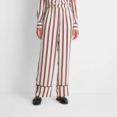 Women's Straight Leg Satin Pant - Future Collective with Reese Blutstein Comfortable Wide-Leg Pants