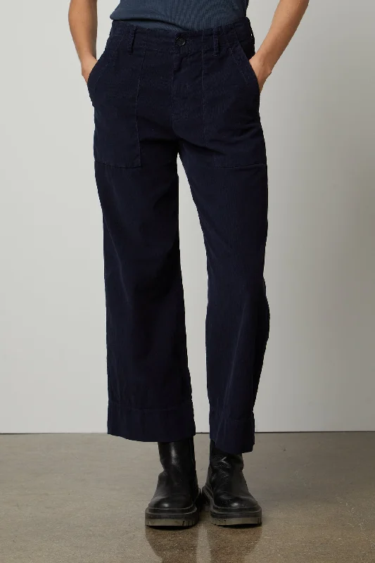 VERA CORDUROY WIDE LEG PANT Formal Linen Trousers