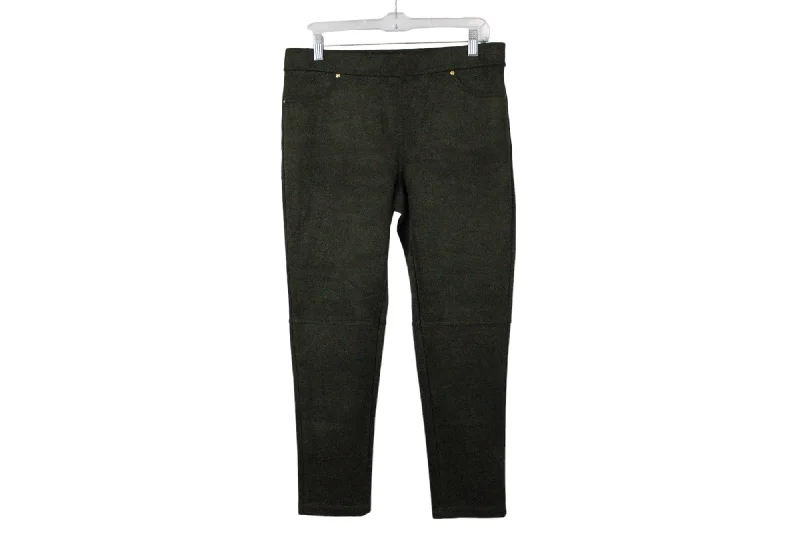 Andrew Marc New York Green Soft Suede Pants | M Modern Bootcut Pants