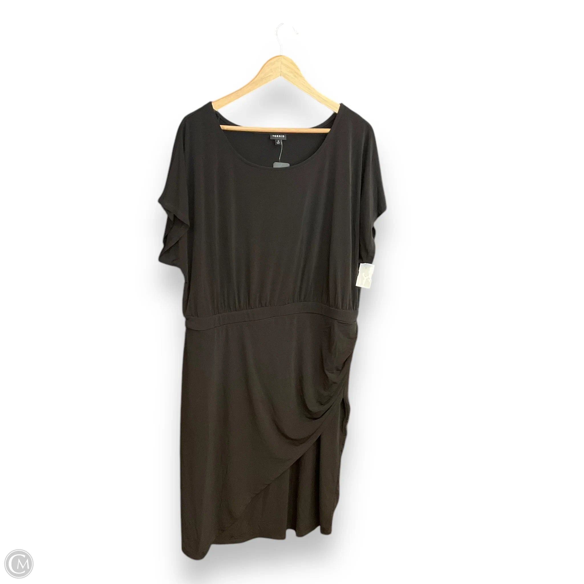 Dress Casual Midi By Torrid In Black, Size: 2x sweetheart Neckline Romantic