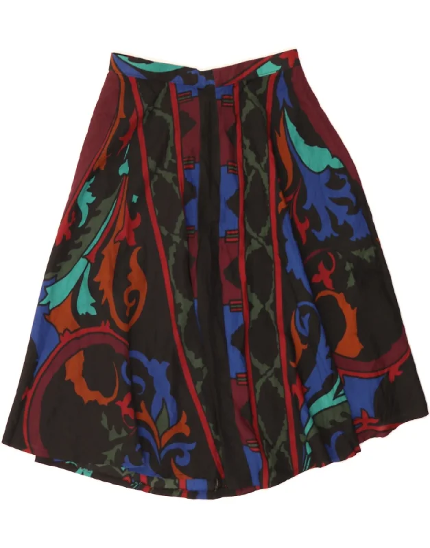VINTAGE Womens A-Line Skirt Medium W28  Multicoloured velvet skirt plush