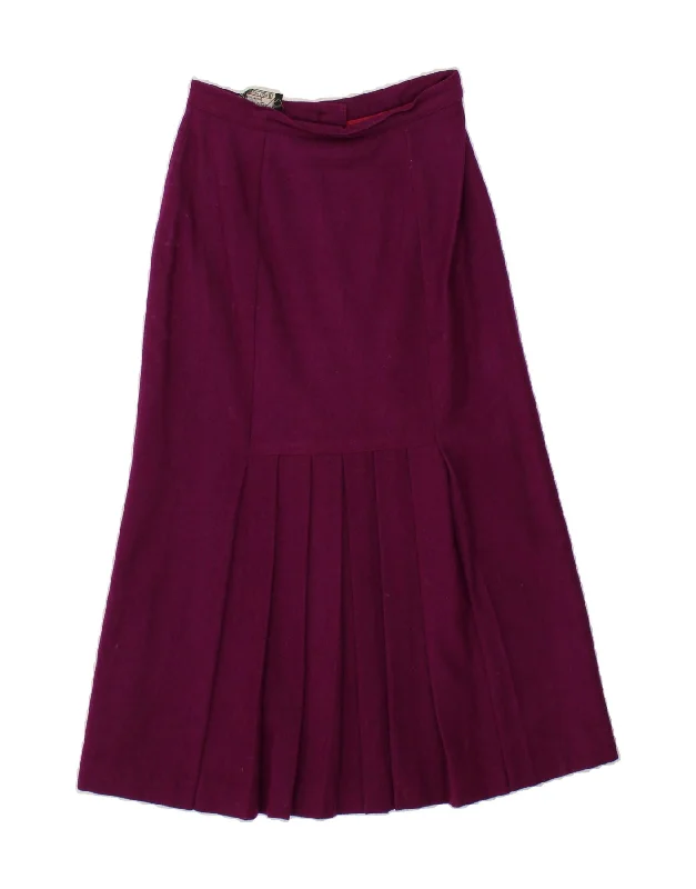 MAX PIERRE Womens Maxi Skirt UK 12 Medium W26  Purple New Wool boho skirt vibe