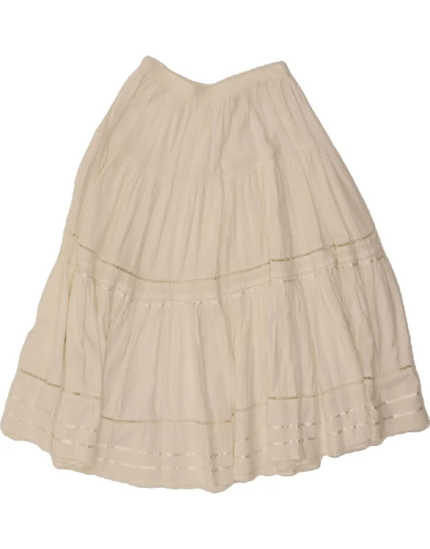 VINTAGE Womens A-Line Skirt W24 XS White athletic skirt fit