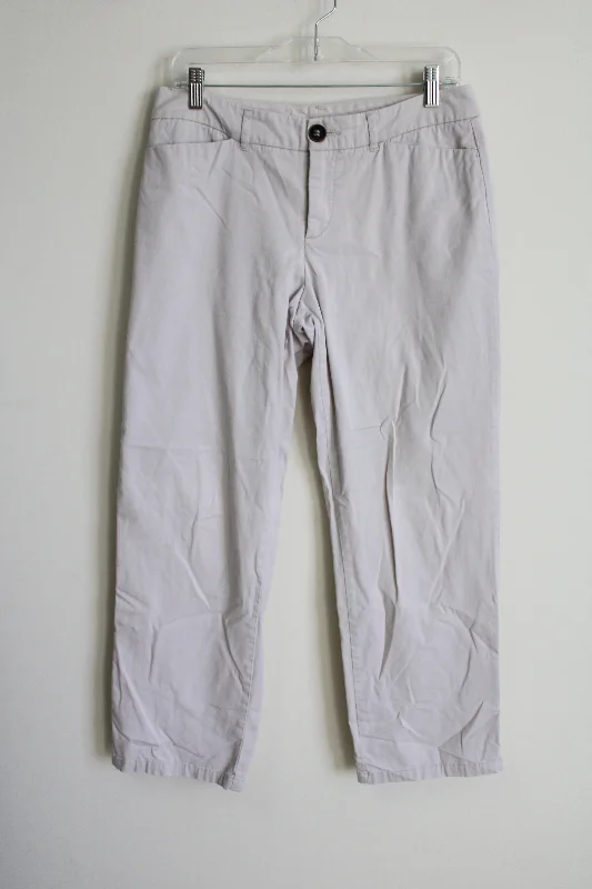 Kim Rogers Beige Khaki Pants | 8 Petite Relaxed Fit Trousers