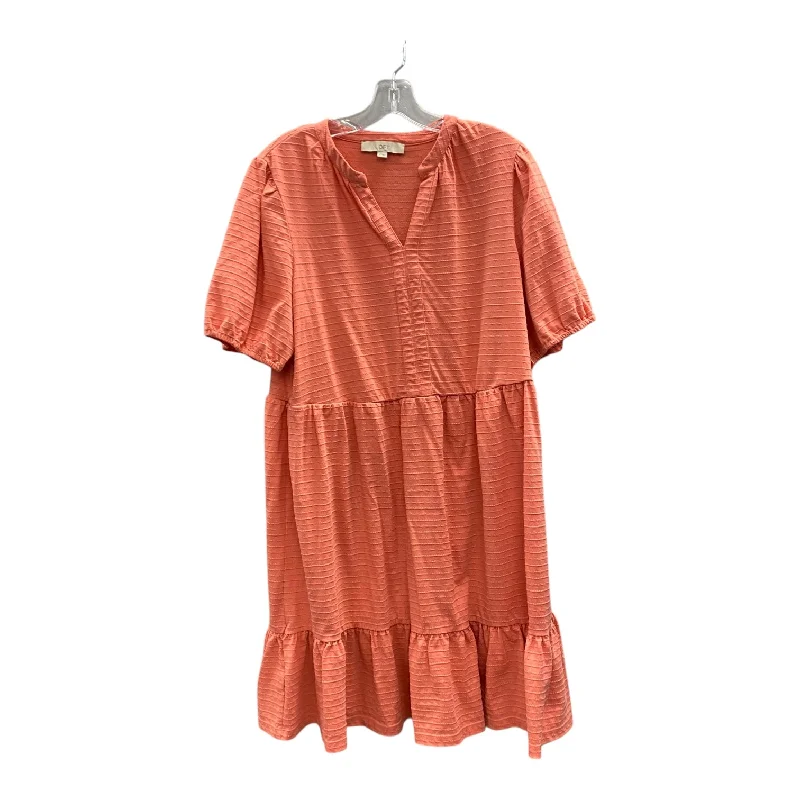 Dress Casual Midi By Loft In Pink, Size:Xl Tunics Fall fleece