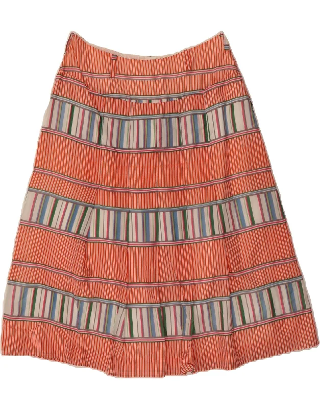 VINTAGE Womens A-Line Skirt W28 Medium  Red Striped denim skirt fashionable