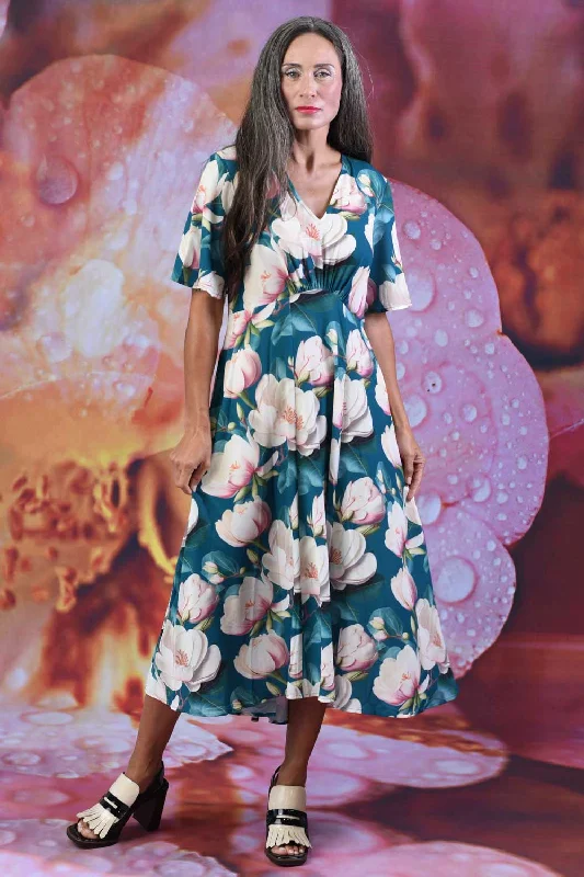 Veronica Town Dress - Magnolia Frenzy | PRE ORDER END FEB Tunics Silk luxurious