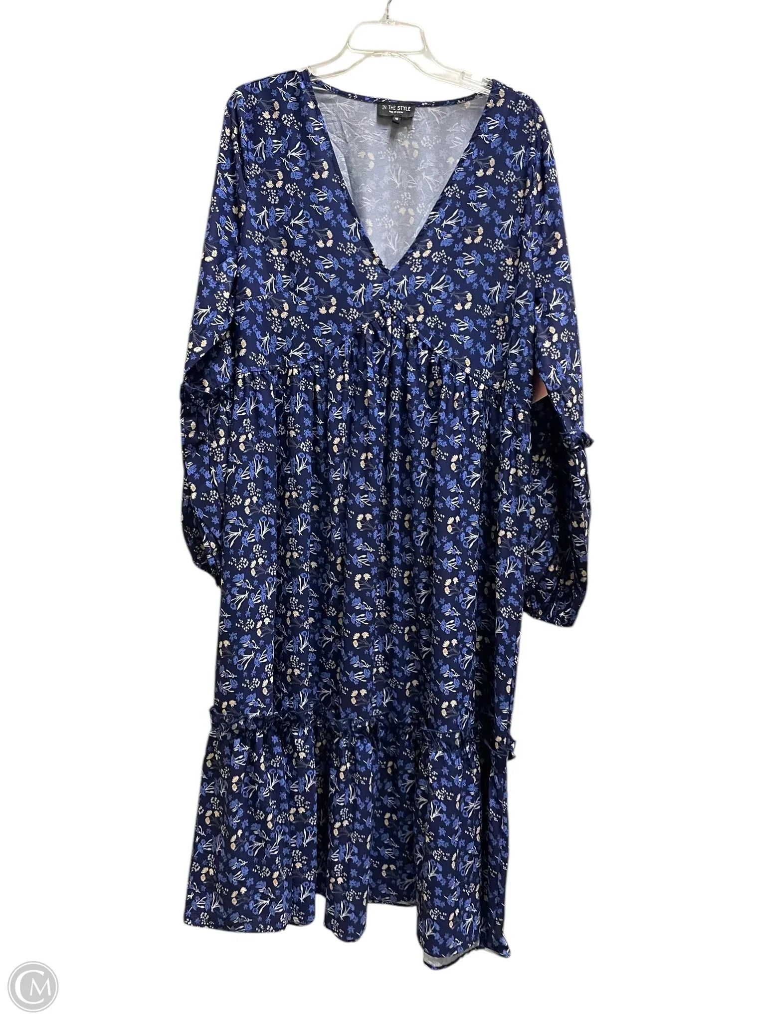 Dress Casual Maxi By Clothes Mentor In Blue, Size: 1x Maxi Flowy Bohemian