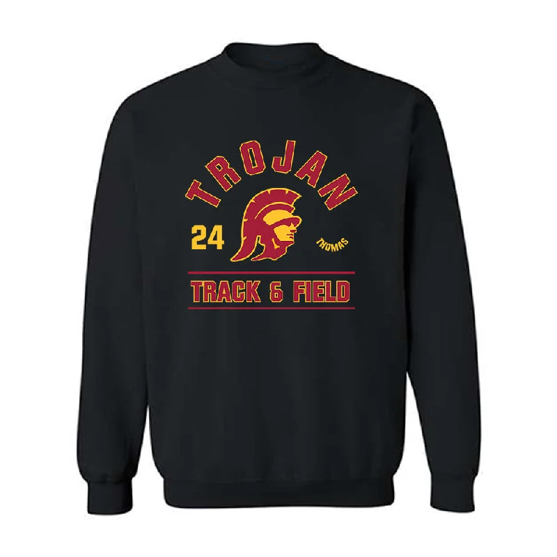 USC - NCAA Women's Track & Field : Max Thomas - Classic Fashion Shersey Crewneck Sweatshirt Hoodie with Cropped Fit Short Trendy