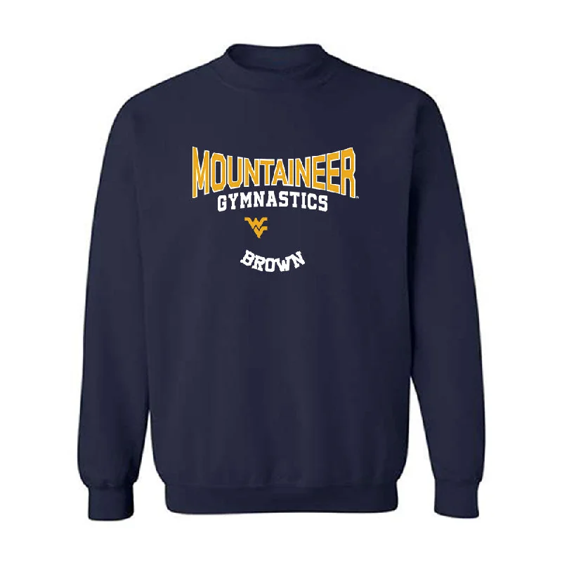 West Virginia - NCAA Women's Gymnastics : Julia Brown - Crewneck Sweatshirt Classic Fashion Shersey Hoodie with Cuffed Sleeves Snug Secure