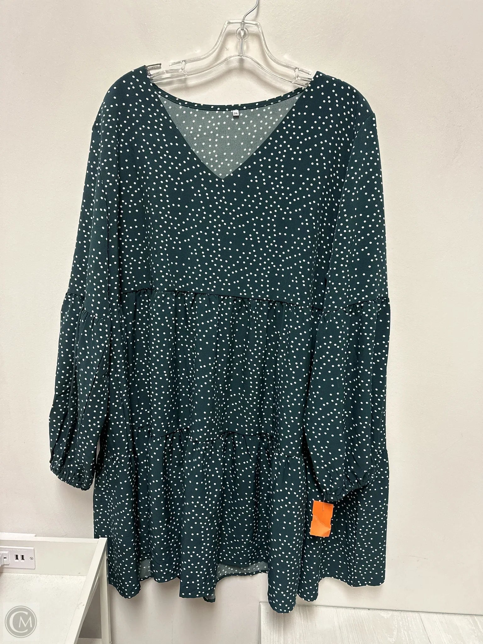 Dress Casual Short By Clothes Mentor In Green, Size: 2x Tunics Travel practical