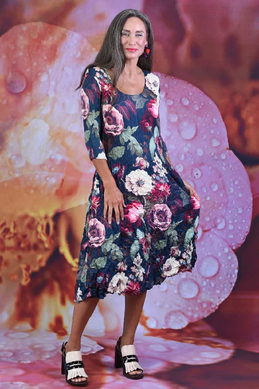 Nancy Pleated Dress - Rose Garden | PRE ORDER EARLY MARCH Tunics Leisure comfortable