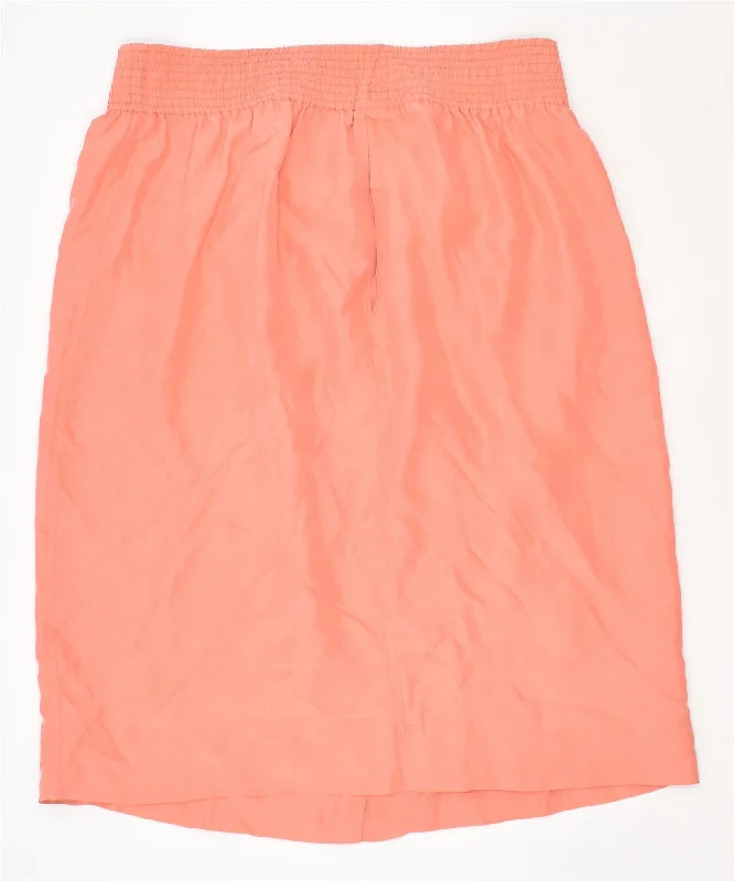 VINTAGE Womens Straight Skirt W30 Medium Pink floral skirt print