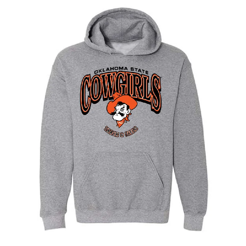 Oklahoma State - NCAA Women's Track & Field : Isis Grant - Classic Shersey Hooded Sweatshirt Hoodie with Frayed Bohemian Relaxed