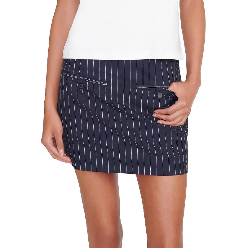 Womens Faux Pockets Mini Mini Skirt linen skirt natural