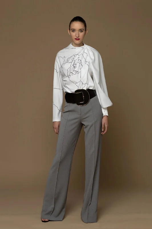 Long sleeves top with pants Classic Cropped Pants