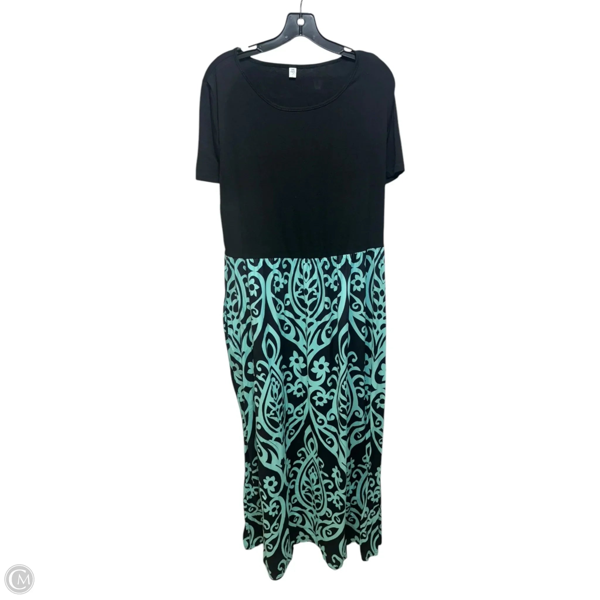 Dress Casual Maxi By Fashion In Black & Green, Size: 2x Tunics Wedding white