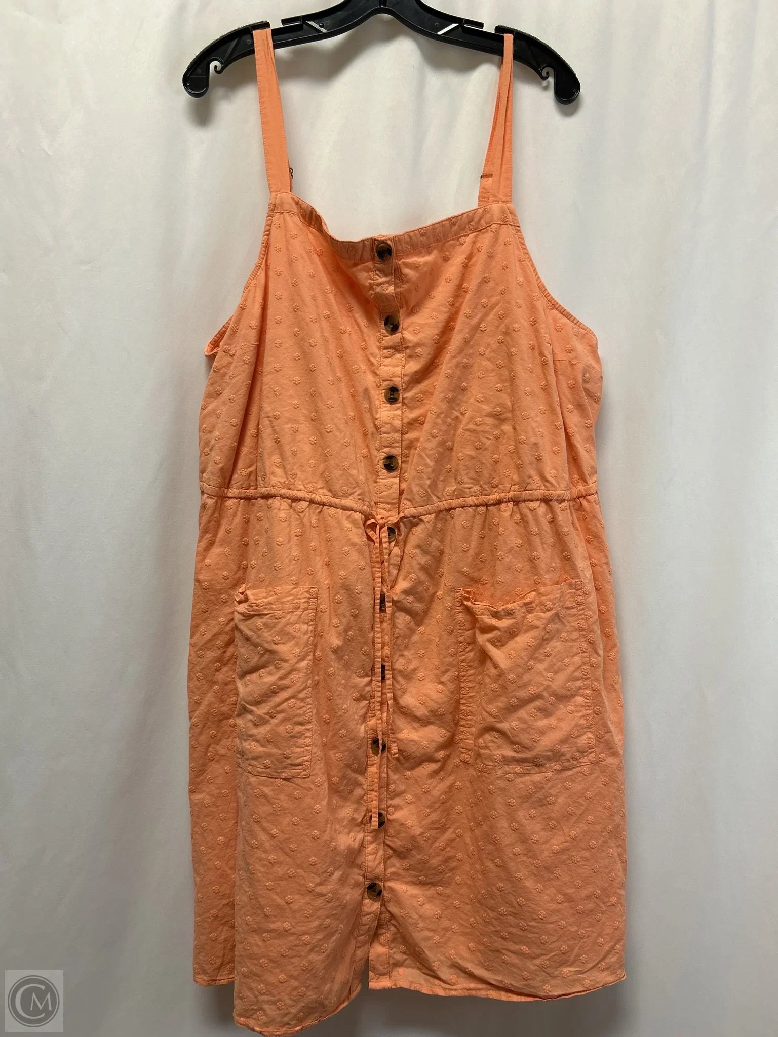 Dress Casual Midi By Sonoma In Peach, Size: 2x Halter Neckline Beach