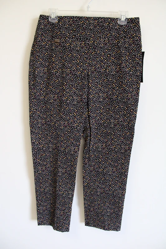 NEW Lisette L Montreal Black Pattern Pant Comfortable Jogging Pants