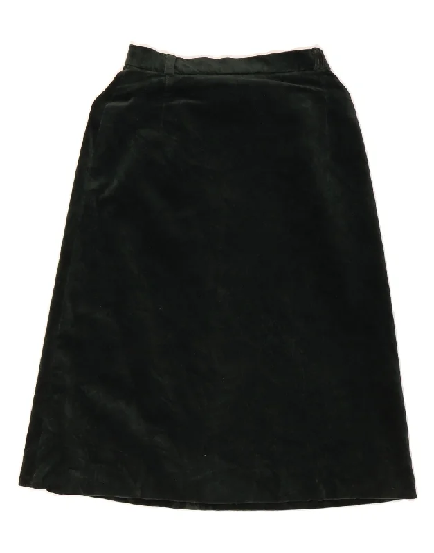 MICHAEL JACOBS Womens A-Line Skirt W24 XS Green corduroy skirt durable