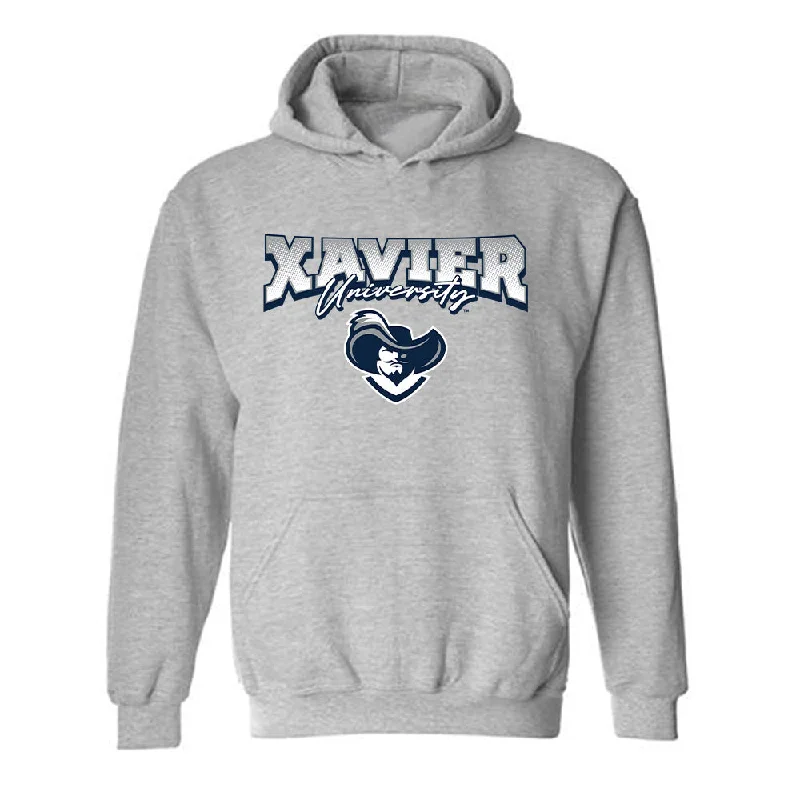 Xavier - NCAA Women's Track & Field : Rania Brown - Classic Shersey Hooded Sweatshirt Hoodie with Magnetic Closure Innovative Modern